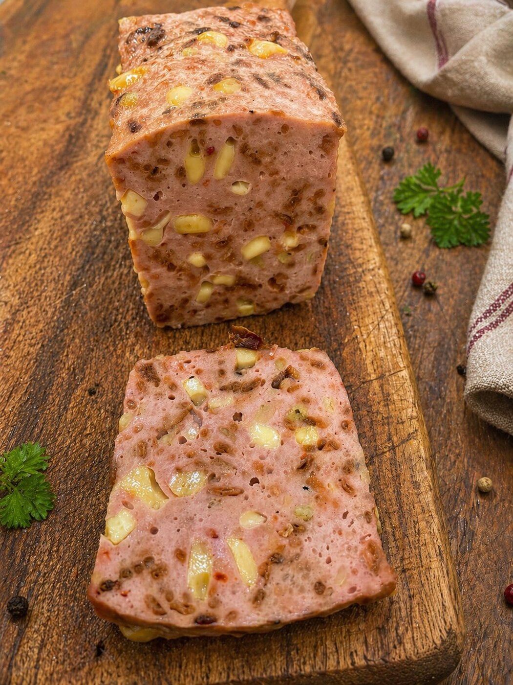 Klassischer Fleischkäse der Fleischkäseguerillas im Anschnitt