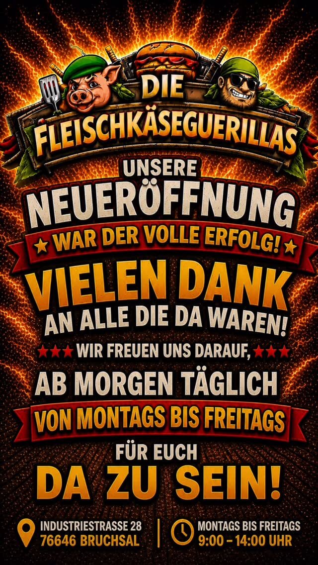 Instagram-Beitrag der Fleischkäseguerillas: Dank an alle nach der Neueröffnung