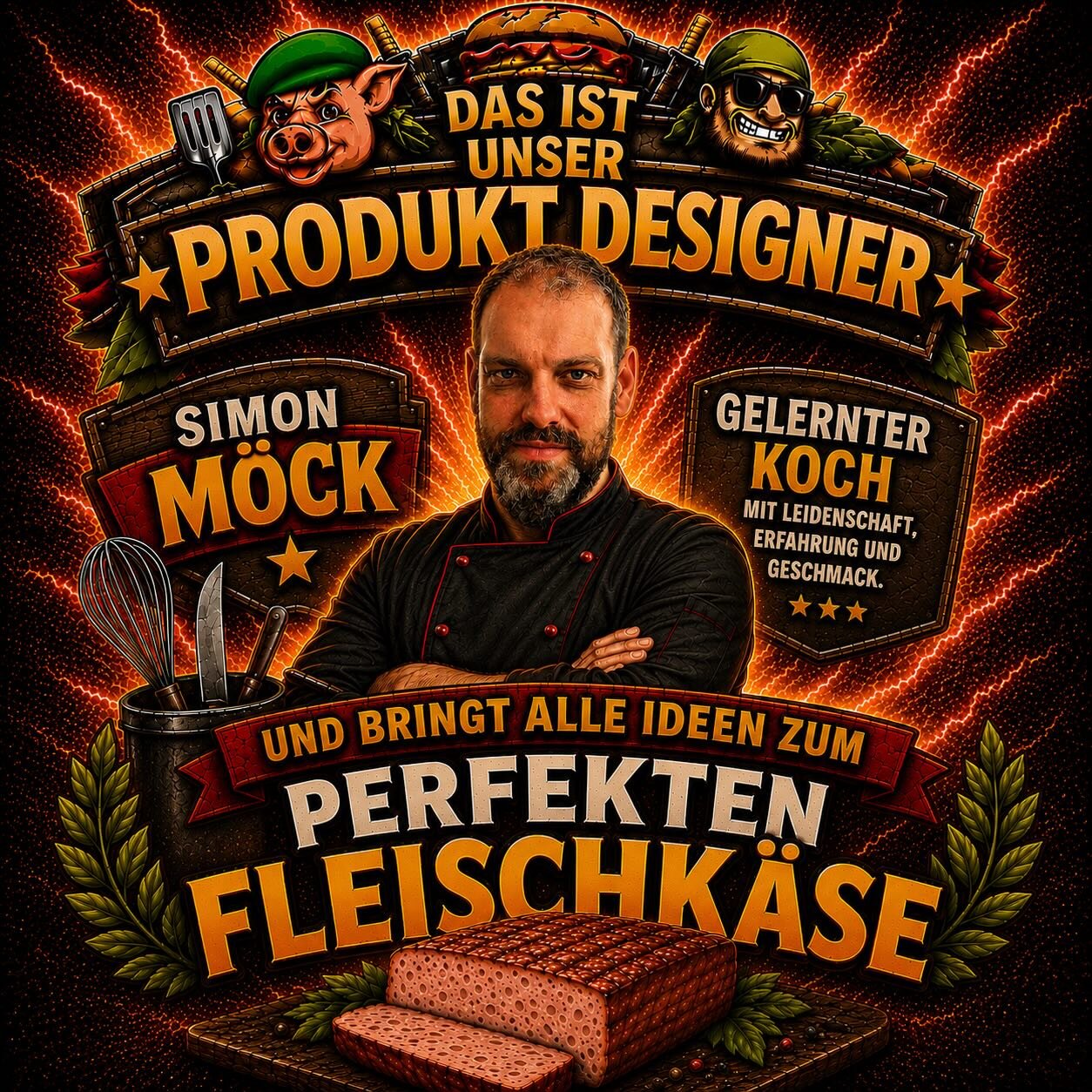 Simon Möck, Produkt Designer und gelernter Koch bei den Fleischkäseguerillas